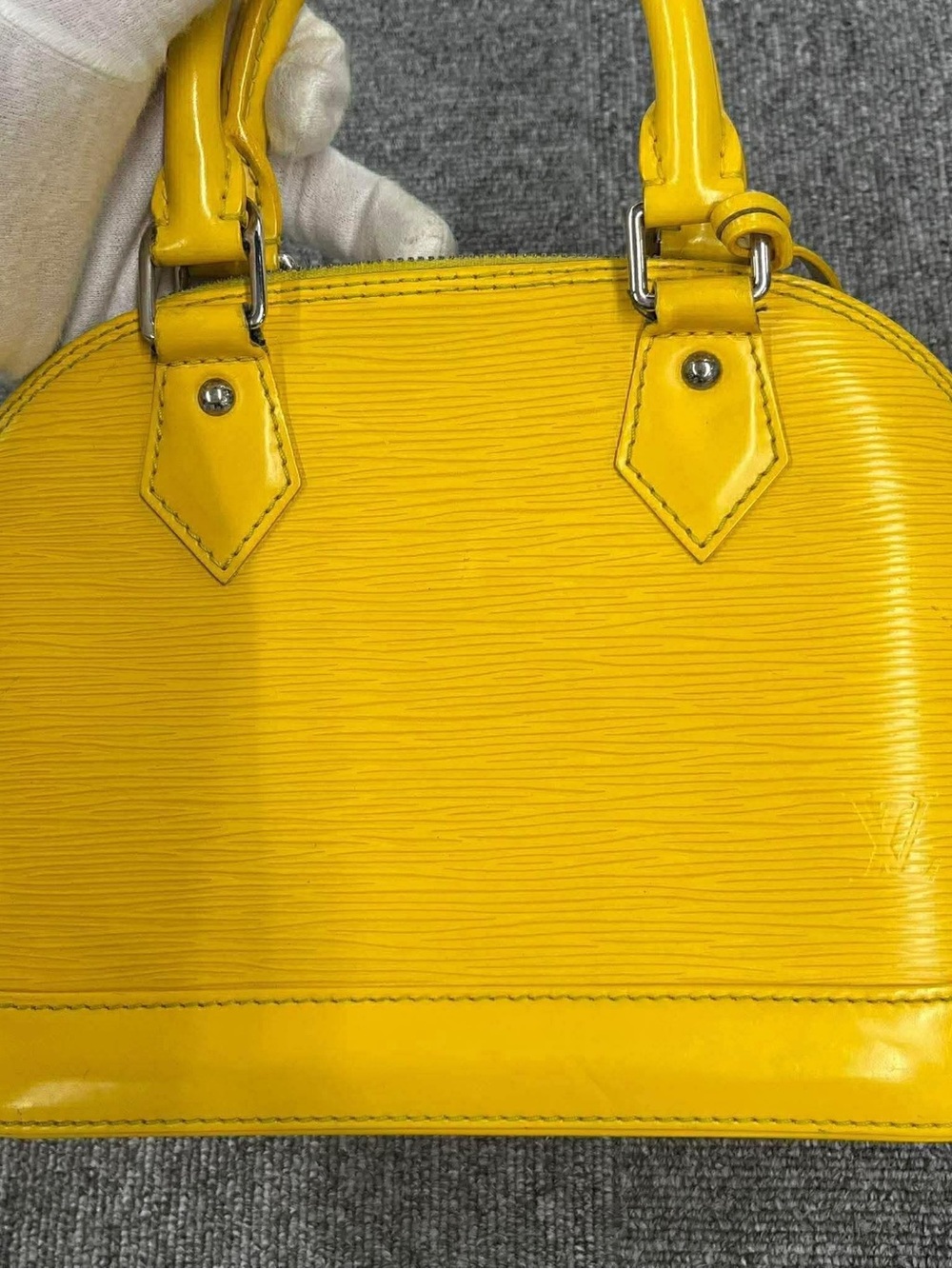 Louis Vuitton Yellow Epi Dome Satchel